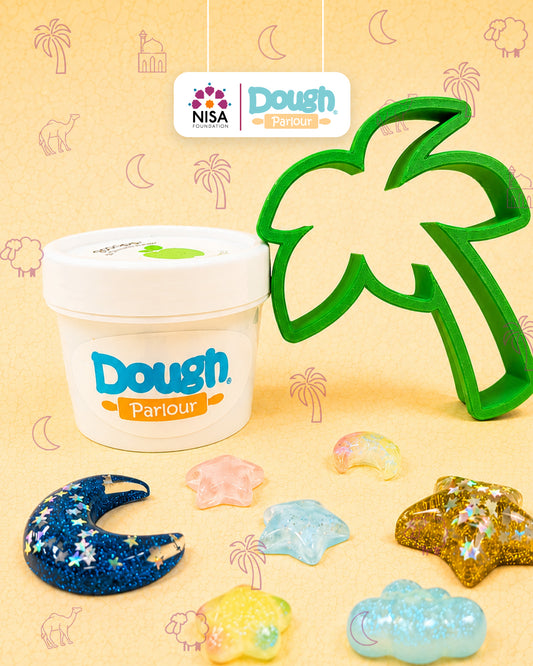 Dough Parlour x Nisa Foundation: Eid Gift Play Dough Set (Palm Tree-Green Apple)
